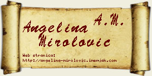 Angelina Mirolović vizit kartica